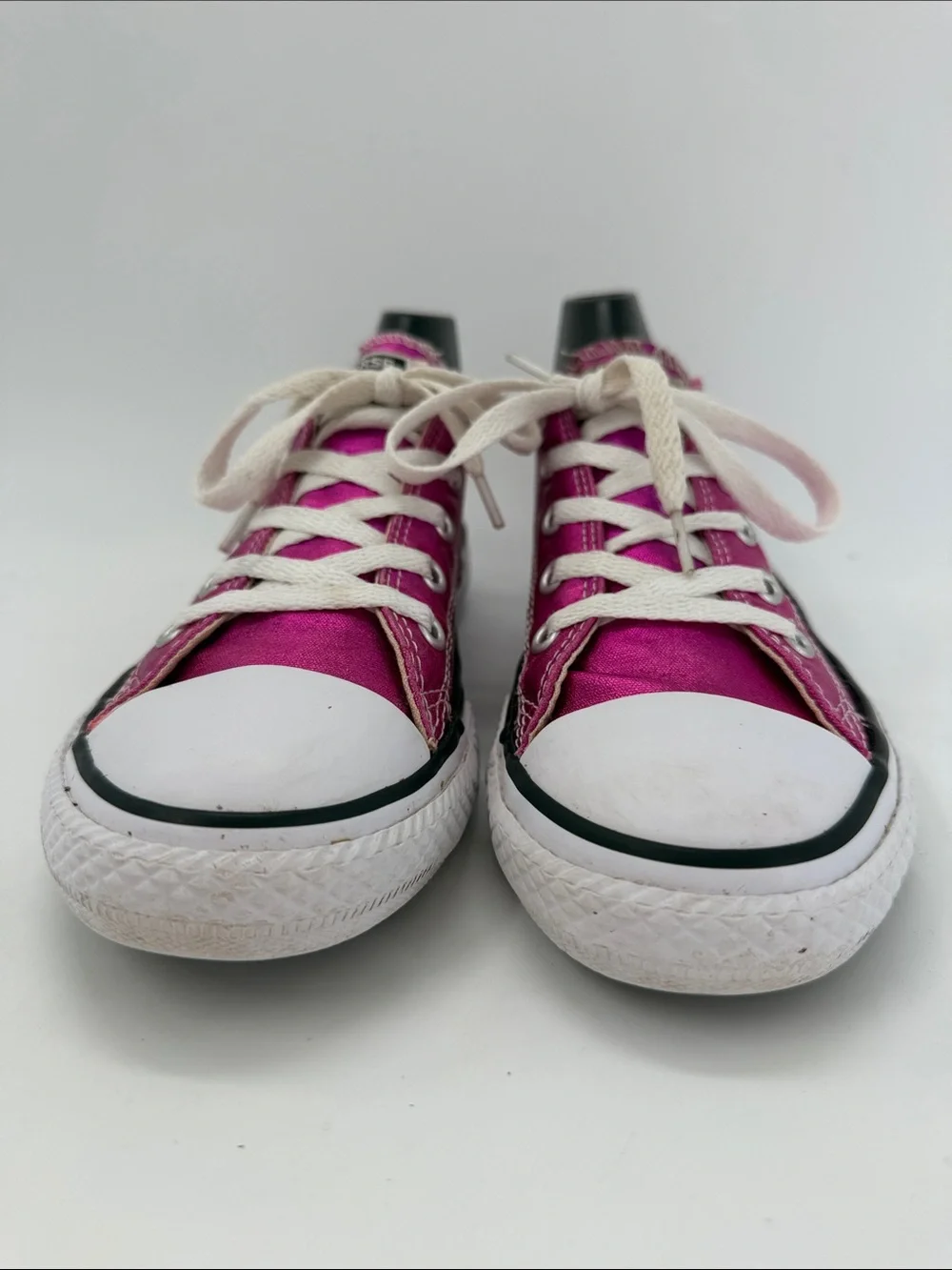 Converse Chuck Taylor All Star Low Top Sneaker Metallic Pink Magenta Youth Size2